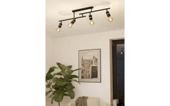 Plafonder-Eglo Lurone Plafond 100cm Svart