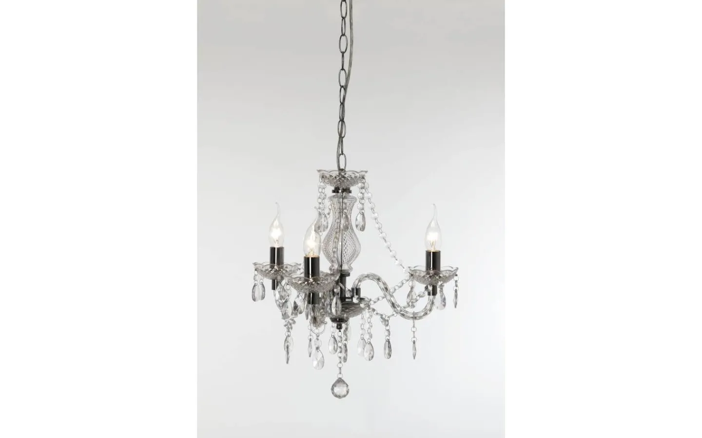 Kristallkronor < Reality Luster Kristallkrona 46cm 3-delad E14 transparent