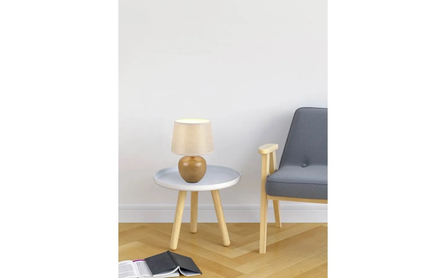 Bordslampor-Reality Luxor Bordslampa 26cm E14 träimitation