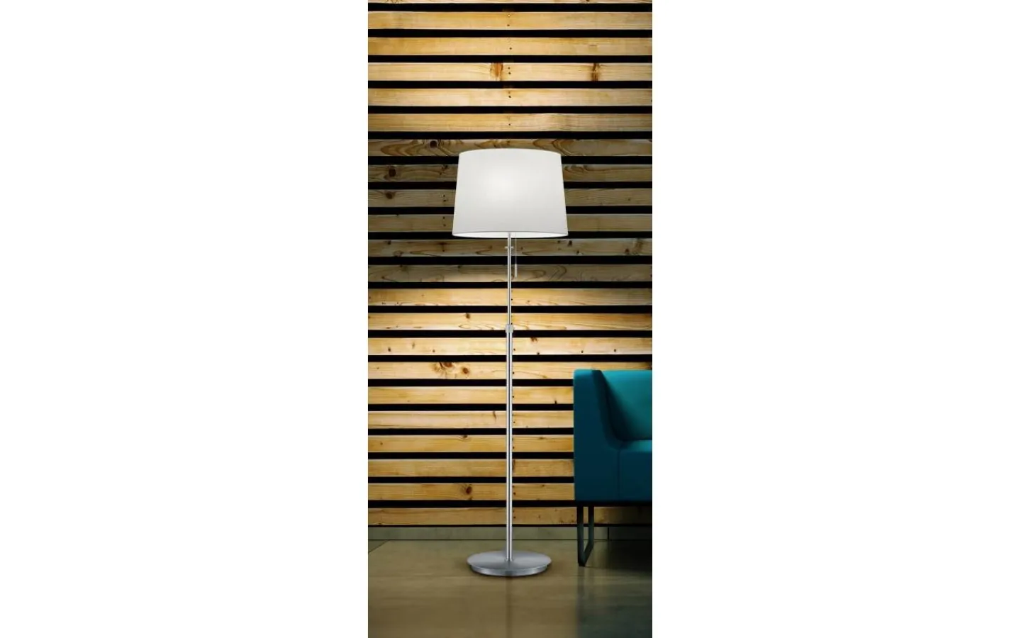 Golvlampor < Trio Lighting Lyon Golvlampa 3xE27 borstat stål