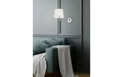 Läslampor < Trio Lighting Lyon Vägglampa E27 borstat stål