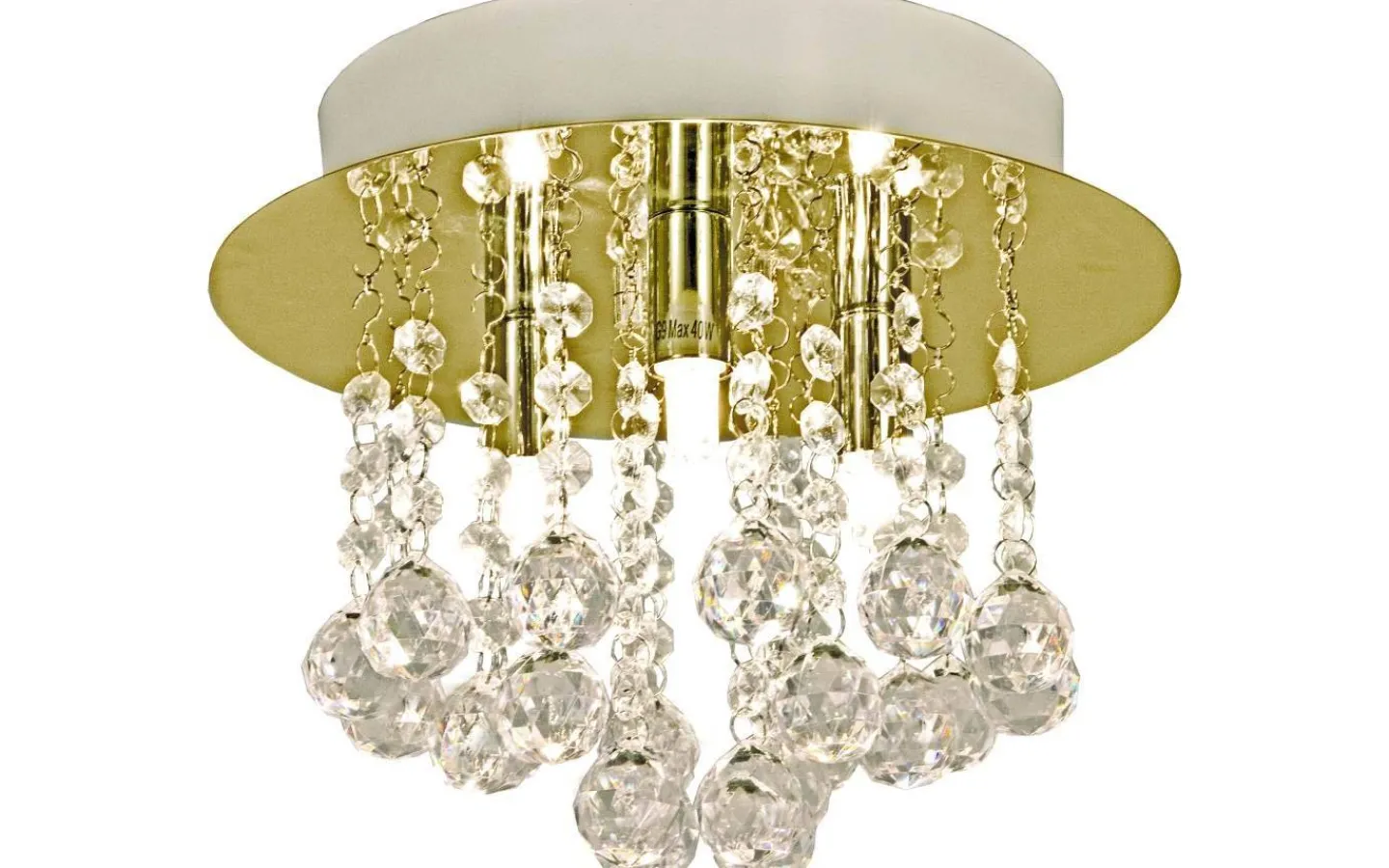 Kristallplafonder|Plafonder < Aneta Madelene Kristallplafond 26cm Mässing