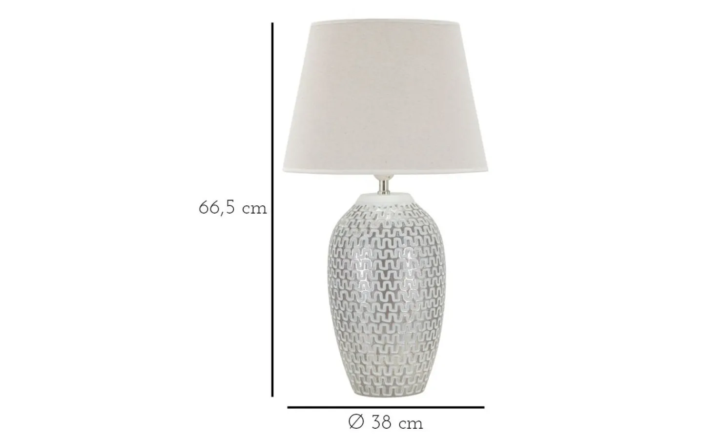 Bordslampor-Mauro Ferretti Magico Bordslampa 65cm Silver/Vit