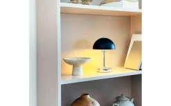 Uppladdningsbara Lampor Inomhus|Bordslampor-Dyberg Larsen Malmø Uppladdningsbar Bordslampa 23cm LED 3000K 1W Svart/Krom
