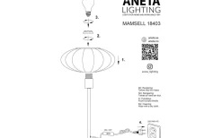 Bordslampor < Aneta Mamsell Bordslampa 45cm Svart/Grå