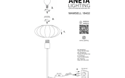 Bordslampor-Aneta Mamsell Bordslampa 37cm Svart/Grå