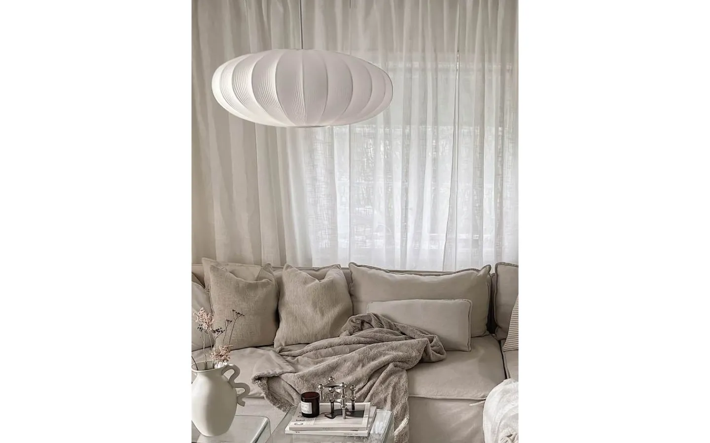 Vardagsrum|Sovrum-Aneta Mamsell Taklampa 55cm Vit