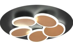 Plafonder-Trio Lighting Mandala Plafond LED matt svart/guld