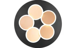 Plafonder-Trio Lighting Mandala Plafond LED matt svart/guld