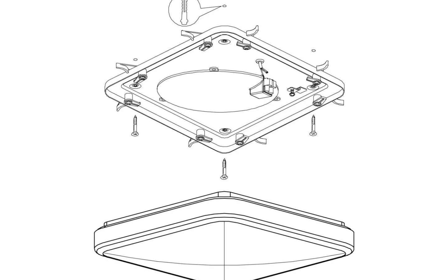 Plafonder < Eglo Manilva Plafond 29cm LED 3000K 14,4W Krom IP44