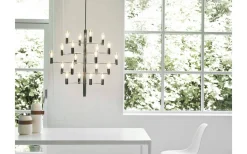 Kök & Matplats|Stora Taklampor Ø70-150 Cm < Herstal Manola Takkrona 70cm LED 20x2,5W Krom