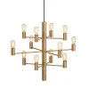 Vardagsrum|Kök & Matplats < Herstal Manola Takkrona 60cm LED 12x2,5W Satinmässing