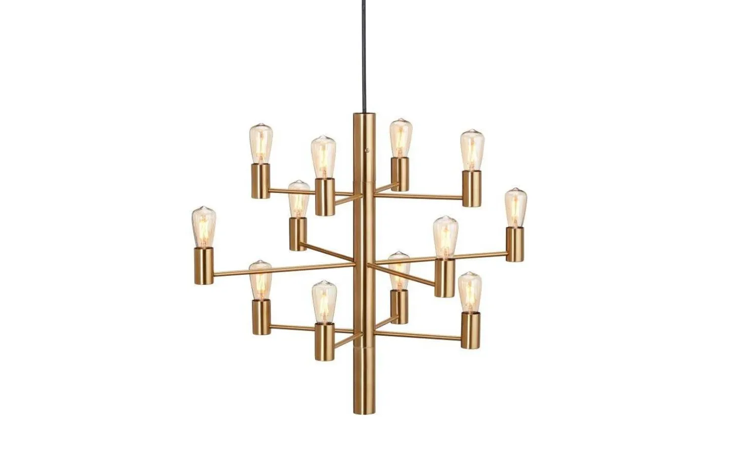 Vardagsrum|Kök & Matplats < Herstal Manola Takkrona 60cm LED 12x2,5W Satinmässing