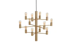Vardagsrum|Kök & Matplats < Herstal Manola Takkrona 60cm LED 12x2,5W Satinmässing