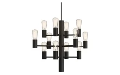 Vardagsrum|Kök & Matplats < Herstal Manola Takkrona Mini 45cm LED 12x2,5W Svart