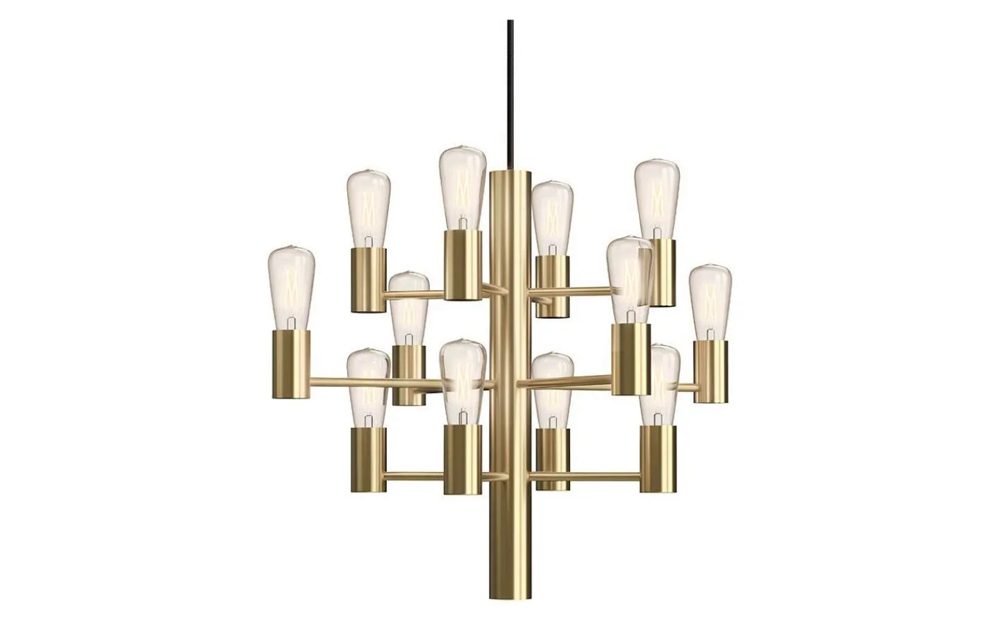 Vardagsrum|Kök & Matplats < Herstal Manola Takkrona Mini 45cm LED 12x2,5W Satinmässing