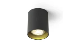 Hall & Trappa|Takspot Med 1 Lampa-Rendl Mantova I Takspotlight Svart/Guld GU10
