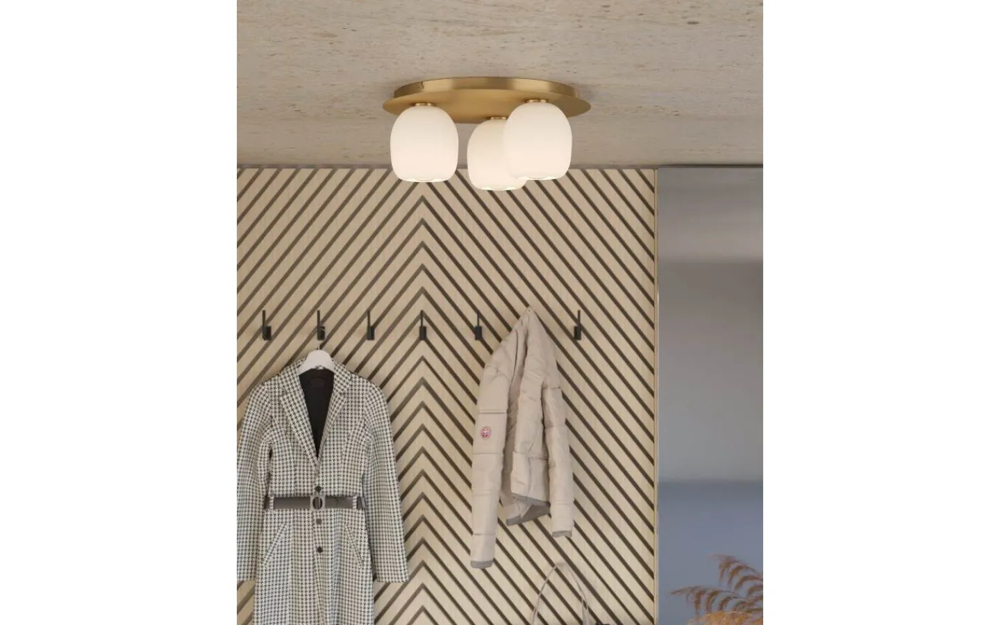 Plafonder < Eglo Manzanares Plafond 45cm Guld/Vit