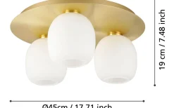 Plafonder < Eglo Manzanares Plafond 45cm Guld/Vit