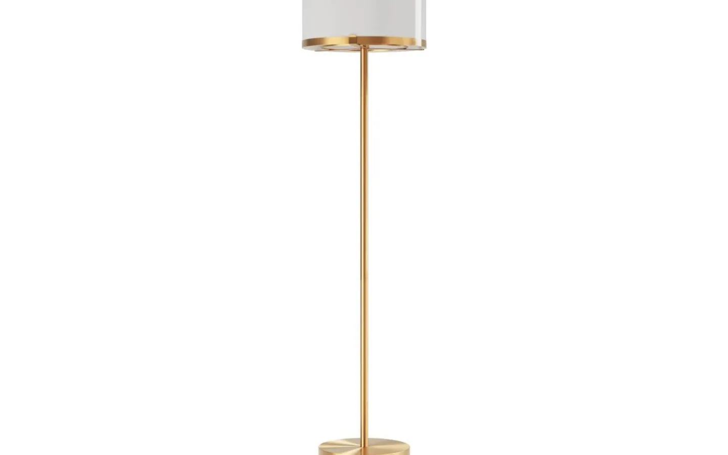 Golvlampor-By Rydens Marcel Golvlampa 150cm Mässing/Vit