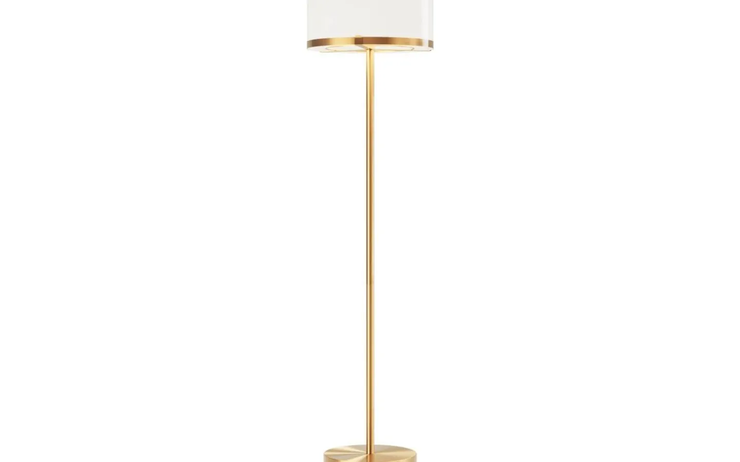 Golvlampor-By Rydens Marcel Golvlampa 150cm Mässing/Vit