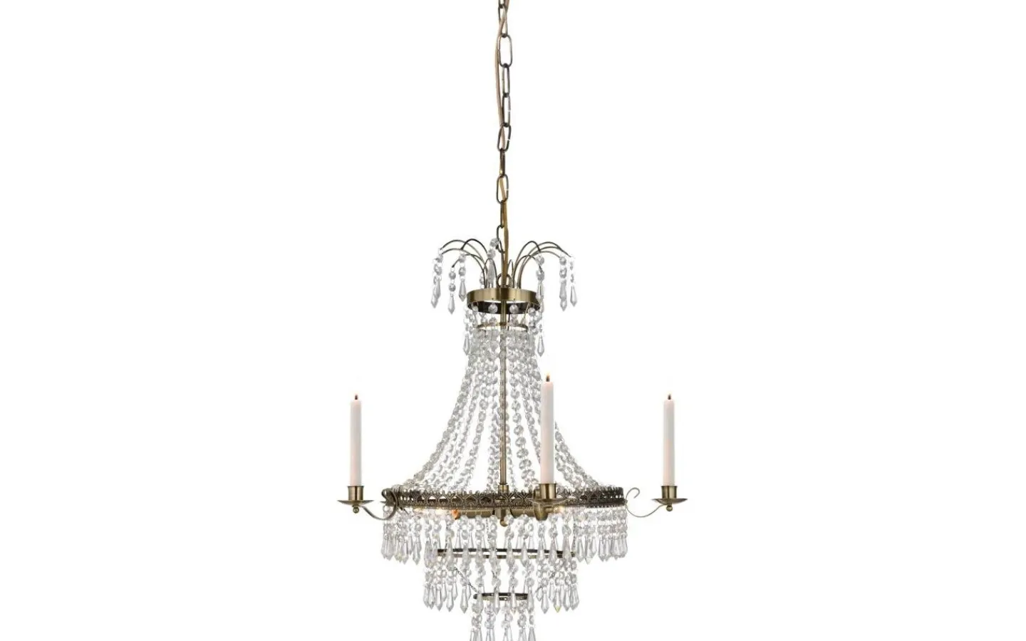 Kristallkronor-Markslojd Marielund Kristallkrona Antik 50 cm 3xE14