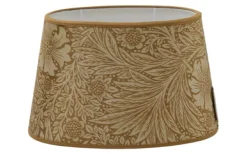 Ovala Lampskärmar-Hallbergs Marigold Velvet Oval Lampskärm 30cm Ochre William Morris