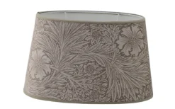 Ovala Lampskärmar-Hallbergs Marigold Velvet Oval Lampskärm 25cm Jute William Morris