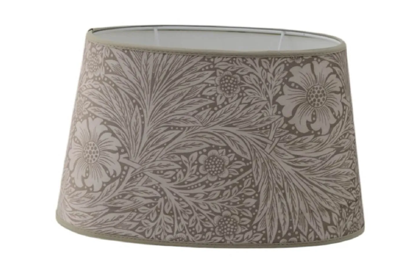 Ovala Lampskärmar-Hallbergs Marigold Velvet Oval Lampskärm 25cm Jute William Morris
