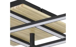 Plafonder-Eglo Marinello Plafond 50cm LED 3000K 21W Svart