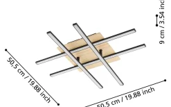 Plafonder-Eglo Marinello Plafond 50cm LED 3000K 21W Svart