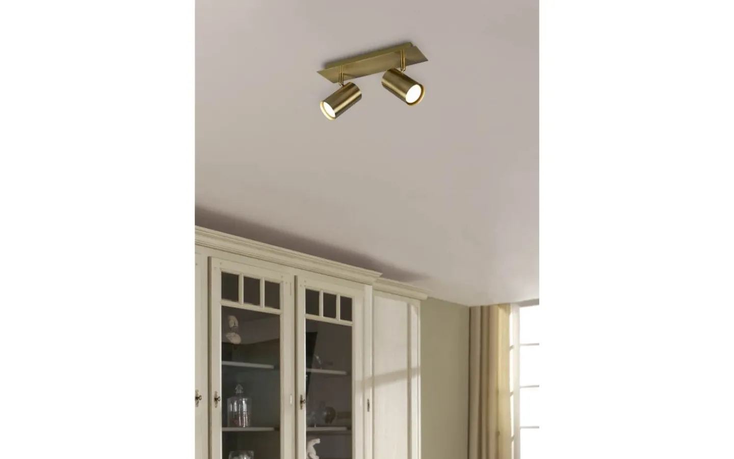Takspot Med 2 Lampor < Trio Lighting Marley Spotlight 2-delad GU10 antikmässing