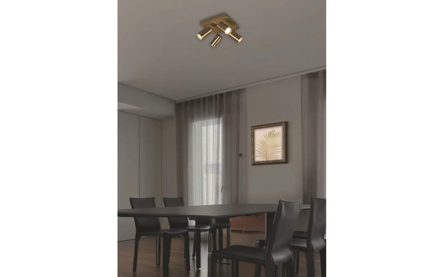 Takspot Med Minst 4 Lampor < Trio Lighting Marley Spotlight 4-delad GU10 antikmässing