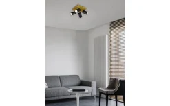 Takspot Med Minst 4 Lampor-Trio Lighting Marley Spotlight 4-delad GU10 matt svart/trä