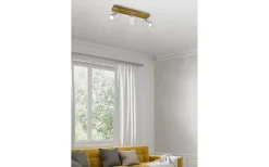 Avlånga Takspotlights|Takspot Med 3 Lampor < Trio Lighting Marley Spotlight 3-delad GU10 matt vit/trä