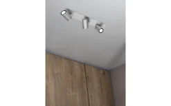 Avlånga Takspotlights|Takspot Med 3 Lampor-Trio Lighting Marley Spotlight 3-delad 3xGU 10 borstad stål