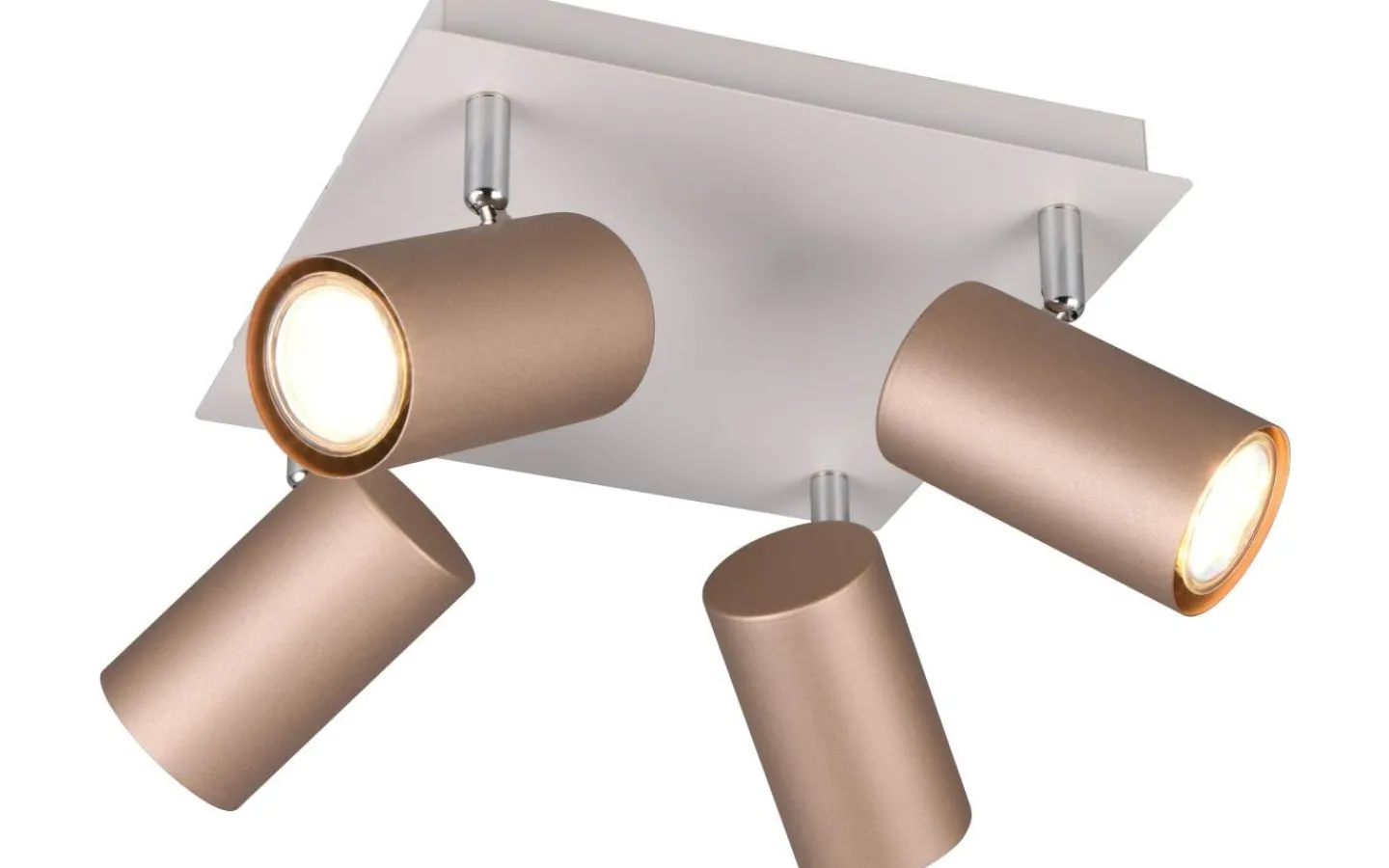Takspot Med Minst 4 Lampor < Trio Lighting Marley Spotlight 4-delat GU10 kaffebrun/mattvit
