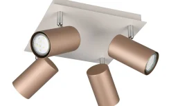 Takspot Med Minst 4 Lampor < Trio Lighting Marley Spotlight 4-delat GU10 kaffebrun/mattvit