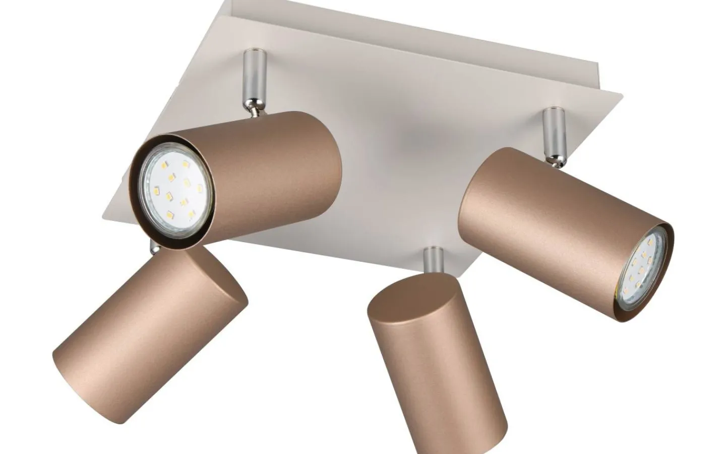 Takspot Med Minst 4 Lampor < Trio Lighting Marley Spotlight 4-delat GU10 kaffebrun/mattvit