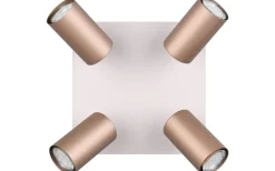 Takspot Med Minst 4 Lampor < Trio Lighting Marley Spotlight 4-delat GU10 kaffebrun/mattvit