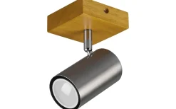 Läslampor < Trio Lighting Marley Spotlight GU10 borstat stål/trä