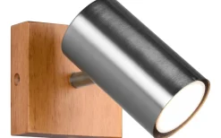 Läslampor < Trio Lighting Marley Spotlight GU10 borstat stål/trä