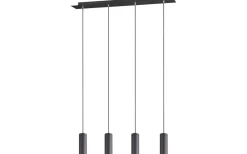 Avlånga Taklampor-Trio Lighting Marley Takpendel 4-delat 75cm GU10 mattsvart