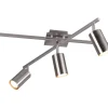 Takspot Med Minst 4 Lampor-Trio Lighting Marley Takspotlight 5-delad GU10 borstad stål