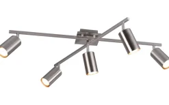 Takspot Med Minst 4 Lampor-Trio Lighting Marley Takspotlight 5-delad GU10 borstad stål