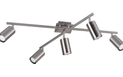 Takspot Med Minst 4 Lampor-Trio Lighting Marley Takspotlight 5-delad GU10 borstad stål