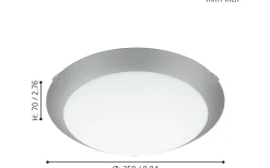 Plafonder-Eglo Mars Plafond 25cm Silver/Vit