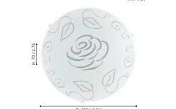 Plafonder < Eglo Mars Plafond Ros 24,5cm Vit