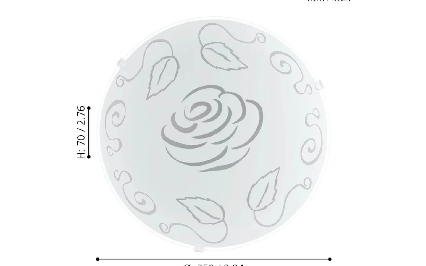 Plafonder < Eglo Mars Plafond Ros 24,5cm Vit