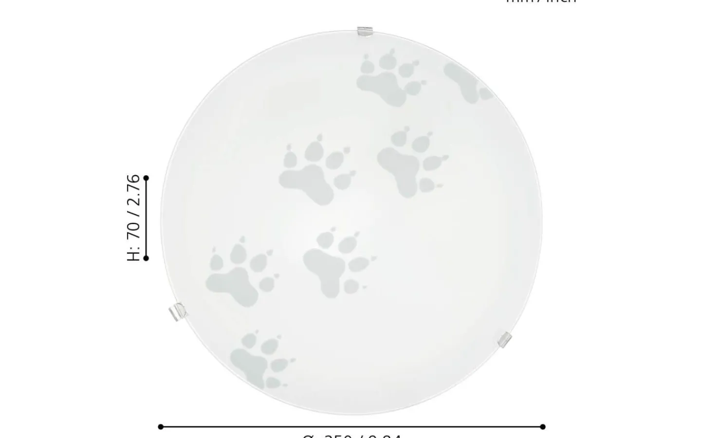 Plafonder-Eglo Mars Plafond Tass Ø25cm Vit